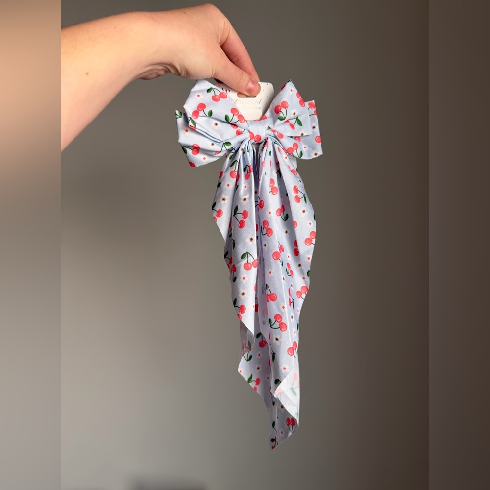 Cherry Print Hair Bow